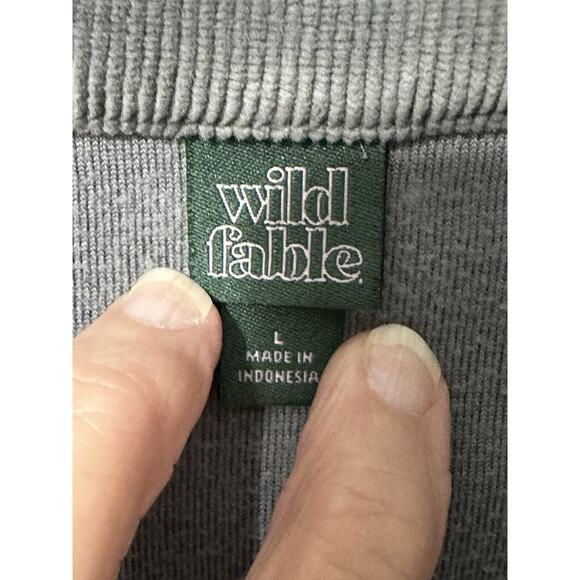 Wild Fable Womens 1/4 Zip Collared Sweatshirt Gray Size Large - Picture 5 of 11